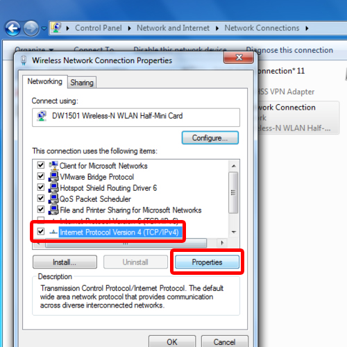 how to change ip address in win 7