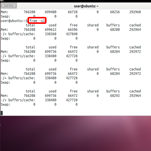 Interval of memory info in seconds