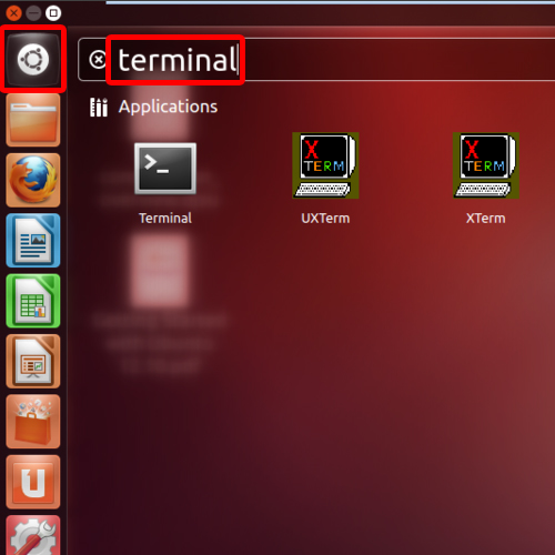 Open terminal application