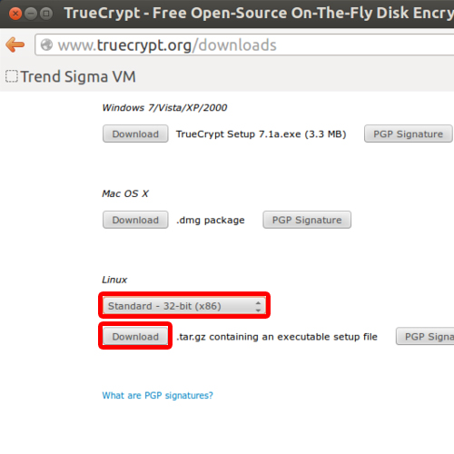 Downloading truecrypt
