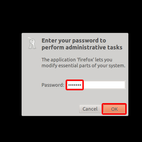 Password for administrative tasks