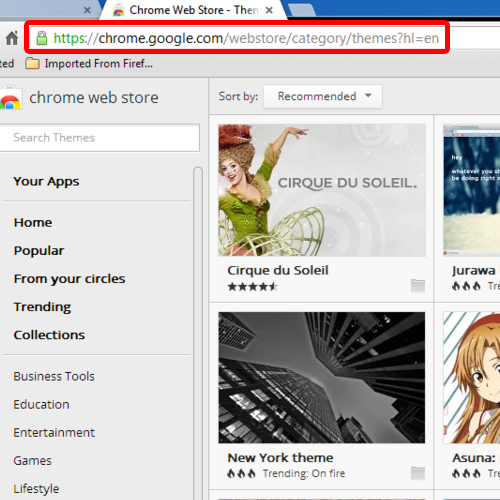 google chrome webstore themes