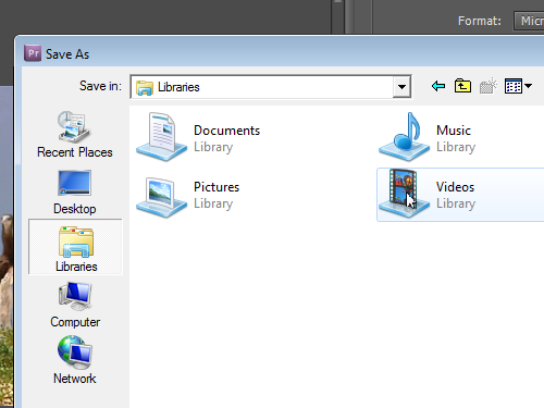 Select the destination folrer for a file