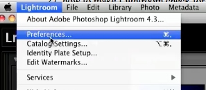 Choose Lightroom > Preferences