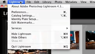 click the lightroom button in the top left corner