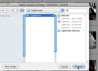 select the corresponding folder on the new hard drive