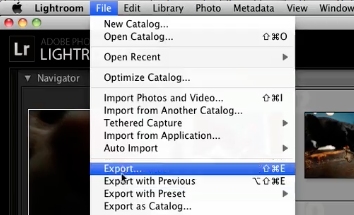 select file > export