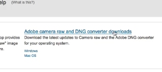 click the top link that says Adobe camera raw and DNG converter downloads