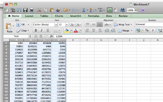 open excel spreadsheet