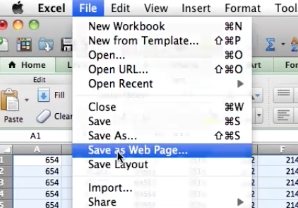 click file > save as webpage