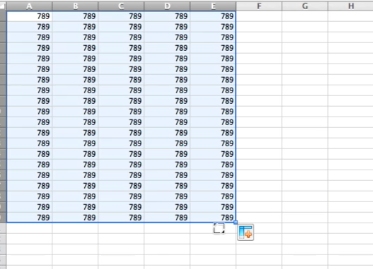 Auto population will happen as you drag your cursor across the spreadsheet