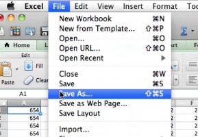 click file > save as