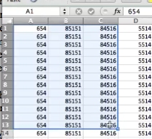 highlight the cells that you want to remove