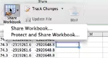 click on the share workbook option in the drop down