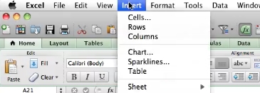 Click insert at the top in the menu bar