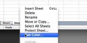 right click and select Tab color