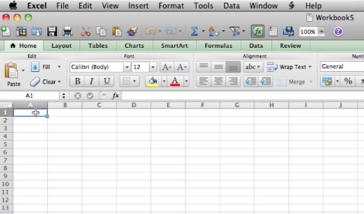 open excel