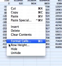 right click > format cells