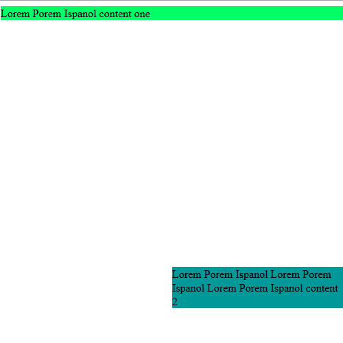 demonstrating the two column layout