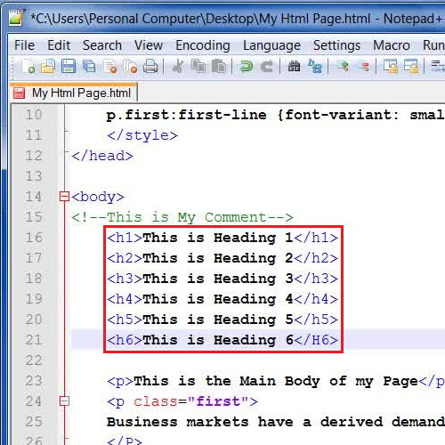 How to add Headings in HTML | HowTech