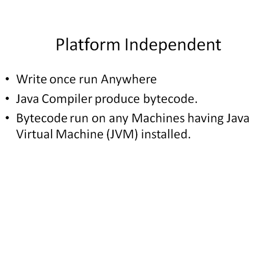 Java infrastructure