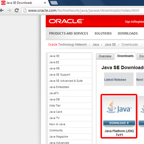 java se development kit 7 for windows