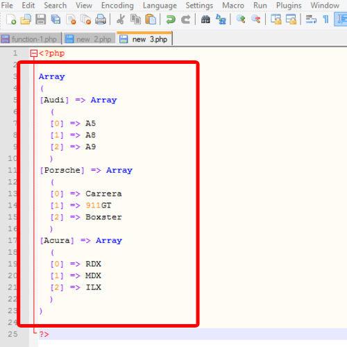 Assigning values to a multidimensional array