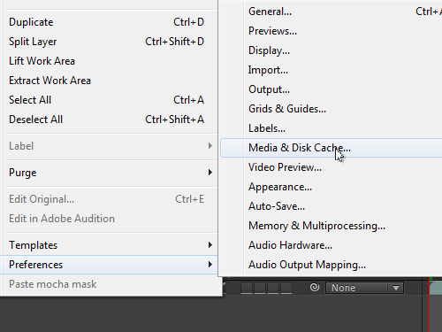 what is disk cache after effects