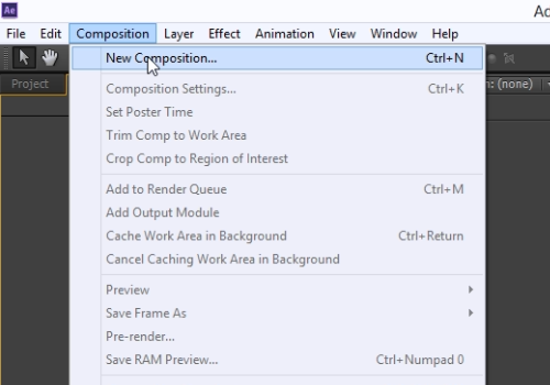 choose “New Composition”