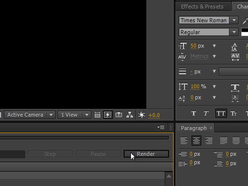 Begin the render process