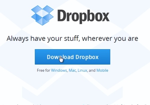 press “Download Dropbox”