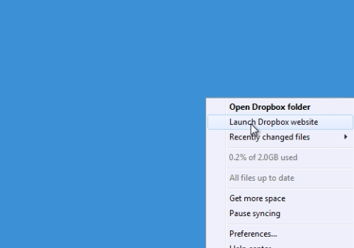 choose “Launch Dropbox”