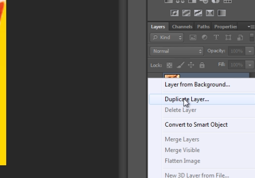 press “Duplicate Layer”