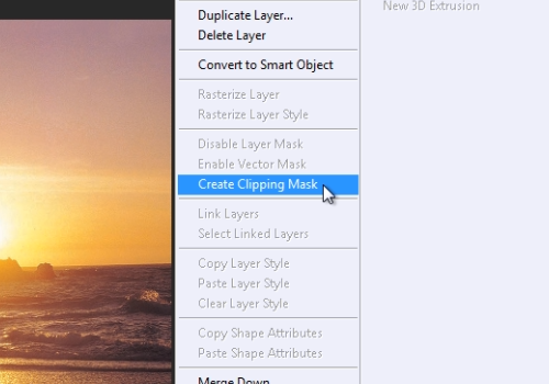 press “Create Clipping Mask”