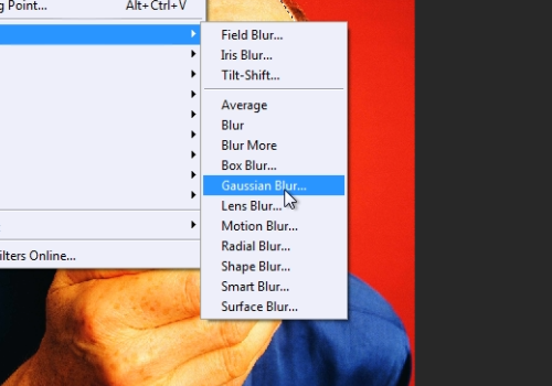 press “Gaussian Blur”