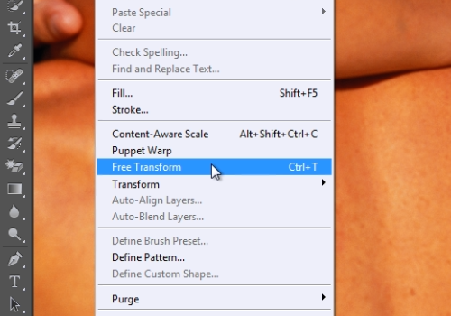 press “Free Transform”