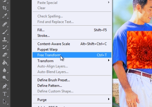 press “Free Transform”