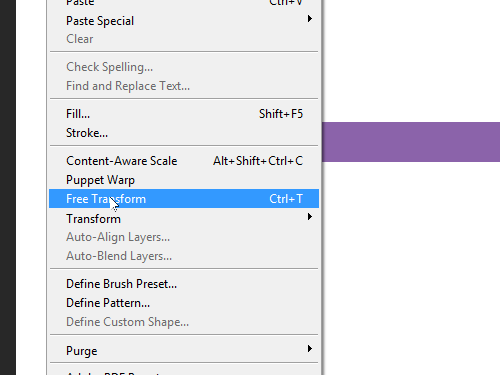 Choose Free Transform option