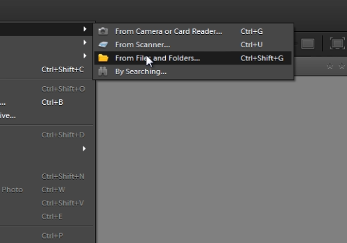 choose “From Files and Folders”