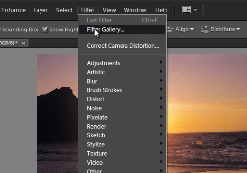 choose “Filter Gallery”
