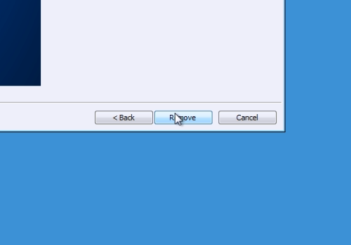 press “Remove”
