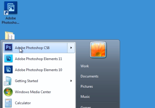 choose “Adobe Photoshop CS6”