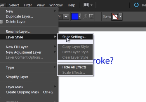 choose “Style Settings”