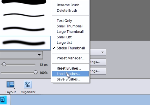 how to load photoshop brushes