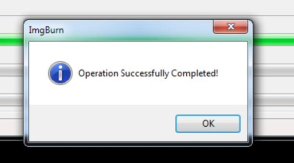 window with the words “operation successfully completed”