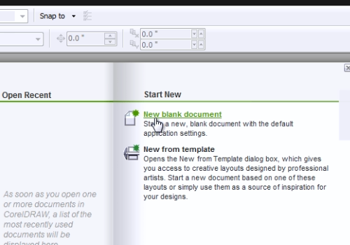 click New blank document