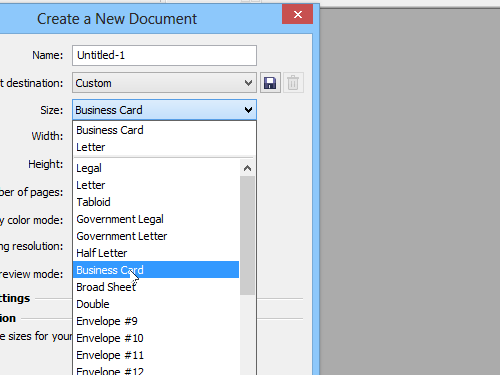 Select the document format