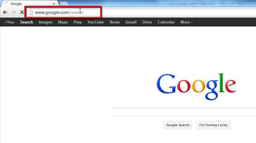 Visiting the Google Reader page