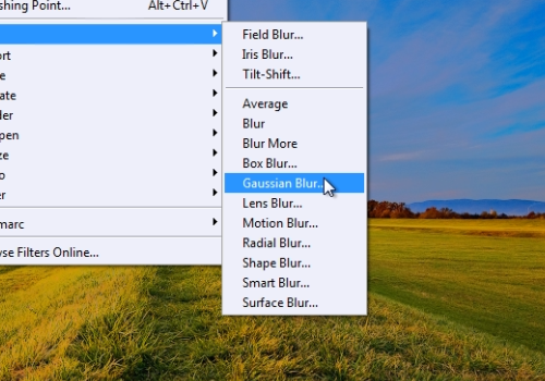 press “Gaussian Blur”