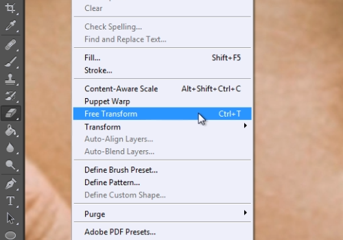 press “Free Transform”